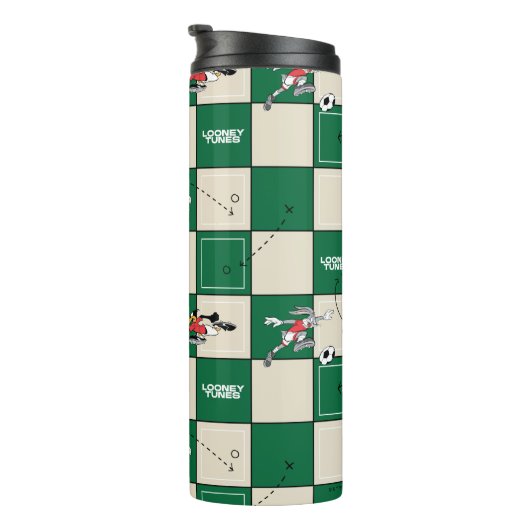 LOONEY TUNES™ Soccer Grid Pattern Thermosbeker (Geroteerd rechts)