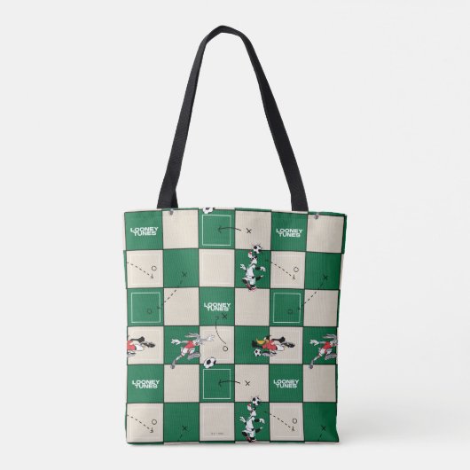 LOONEY TUNES™ Soccer Grid Pattern Tote Bag (Achterkant)