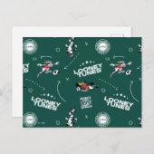 LOONEY TUNES™ Soccer Playbook Pattern Briefkaart (Voorkant / Achterkant)