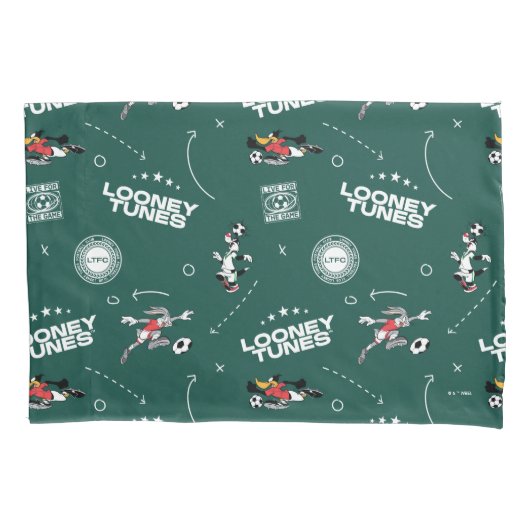 LOONEY TUNES™ Soccer Playbook Pattern Kussensloop (Voorkant)