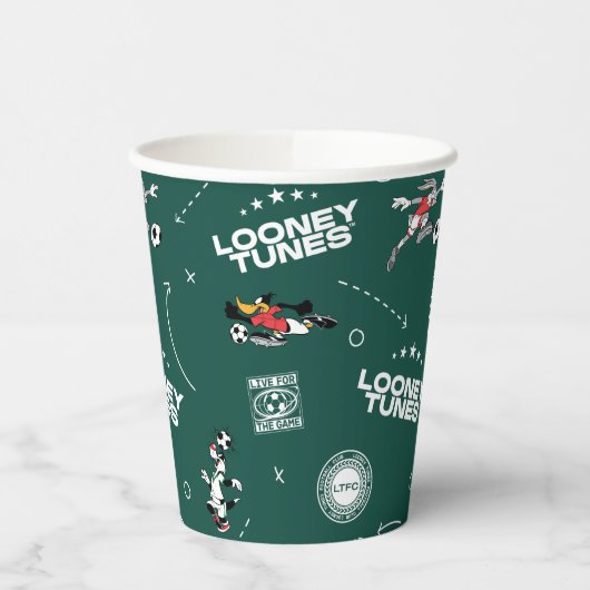 LOONEY TUNES™ Soccer Playbook Pattern Papieren Bekers (Links)