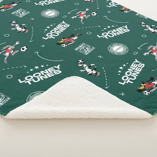 LOONEY TUNES™ Soccer Playbook Pattern Sherpa Deken (3/4)