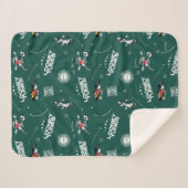 LOONEY TUNES™ Soccer Playbook Pattern Sherpa Deken (Voorkant (horizontaal))