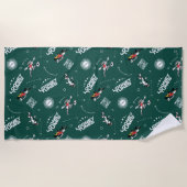 LOONEY TUNES™ Soccer Playbook Pattern Strandlaken (Voorkant)