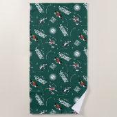 LOONEY TUNES™ Soccer Playbook Pattern Strandlaken (Voorkant)