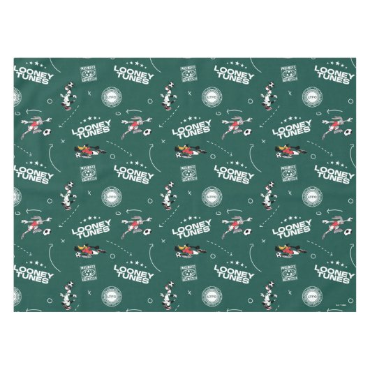 LOONEY TUNES™ Soccer Playbook Pattern Tafelkleed (Voorkant (Horizontaal))