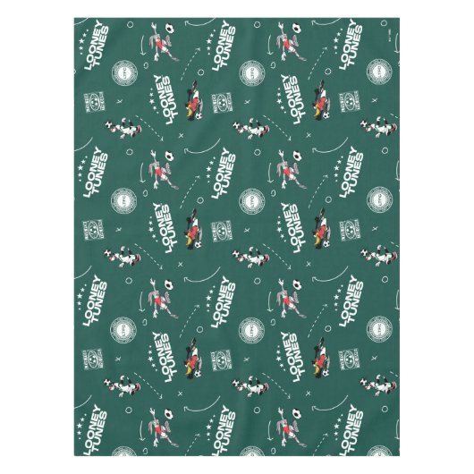 LOONEY TUNES™ Soccer Playbook Pattern Tafelkleed (Voorkant)