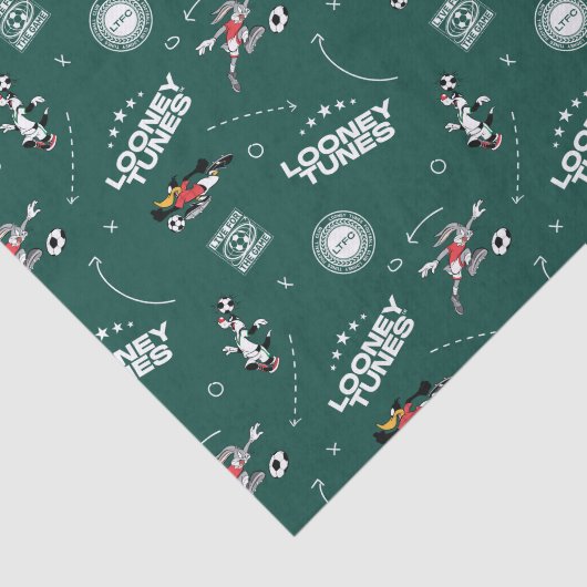 LOONEY TUNES™ Soccer Playbook Pattern Tissuepapier (Detail)