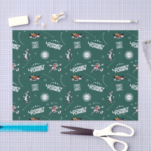 LOONEY TUNES™ Soccer Playbook Pattern Tissuepapier (Craft)