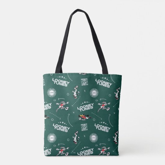 LOONEY TUNES™ Soccer Playbook Pattern Tote Bag (Achterkant)