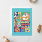 LOONEY TUNES™ | Sparkle Bright Prettig Kerstfeest Notitiekaartje (Voorkant / Achterkant in situ)