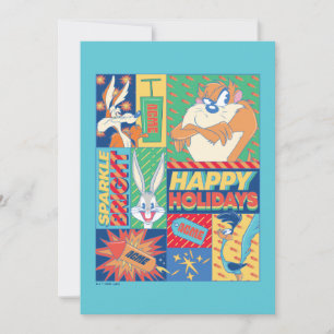 LOONEY TUNES™   Sparkle Bright Zalige Feestdagen Notitiekaartje