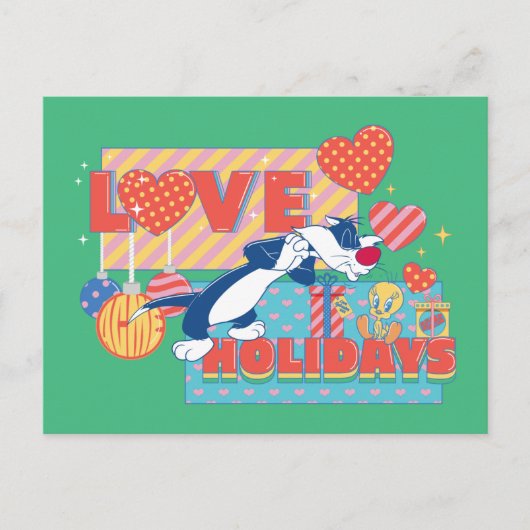LOONEY TUNES™ | SYLVESTER™ & TWEETY™Love Feestdage Briefkaart (Voorkant)