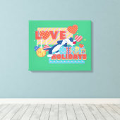 LOONEY TUNES™ | SYLVESTER™ & TWEETY™Love Feestdage Canvas Afdruk (Insitu (Houten vloer))