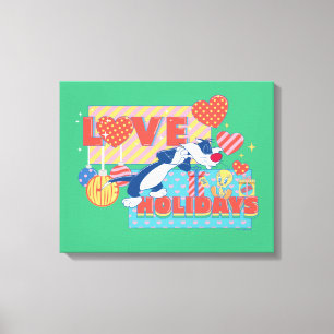 LOONEY TUNES™   SYLVESTER™ & TWEETY™Love Feestdage Canvas Afdruk