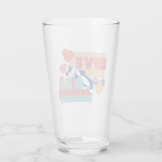 LOONEY TUNES™ | SYLVESTER™ & TWEETY™Love Feestdage Glas (Achterkant)