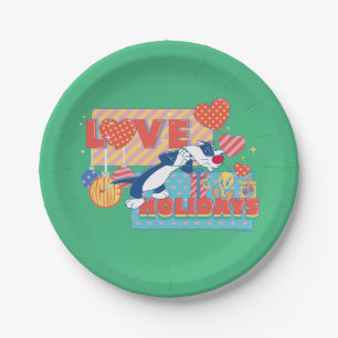 LOONEY TUNES™   SYLVESTER™ & TWEETY™Love Feestdage Papieren Bordje