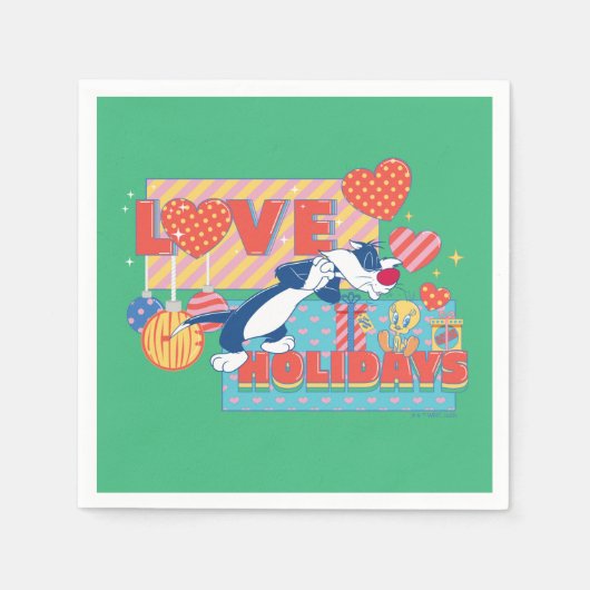 LOONEY TUNES™ | SYLVESTER™ & TWEETY™Love Feestdage Servet (Voorkant)