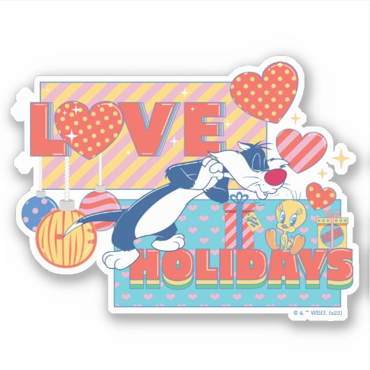 LOONEY TUNES™ | SYLVESTER™ & TWEETY™Love Feestdage Sticker (Voorkant)