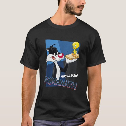 Looney Tunes Sylvester Tweety Sandwich T-shirt (Voorkant)