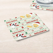 LOONEY TUNES™ SYLVESTER™ & TWEETY™ vakantiepatroon Kartonnen Onderzetters (Schuin)