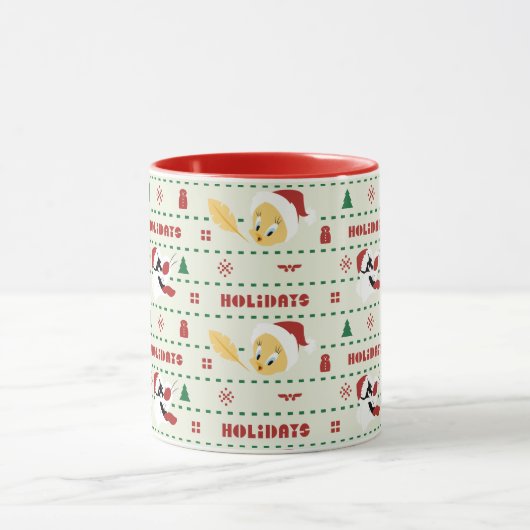 LOONEY TUNES™ SYLVESTER™ & TWEETY™ vakantiepatroon Mok (Midden)