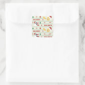 LOONEY TUNES™ SYLVESTER™ & TWEETY™ vakantiepatroon Vierkante Sticker (Tas)