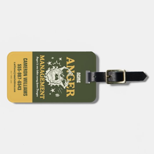 LOONEY TUNES™ |TAZ™ ACME Anger Management Bagagelabel (Voorkant horizontaal)