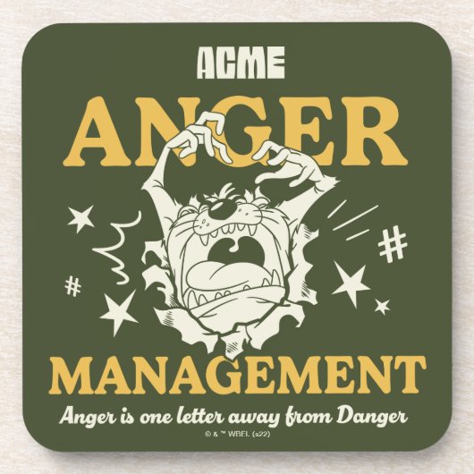 LOONEY TUNES™ |TAZ™ ACME Anger Management Bier Onderzetter (Voorkant)