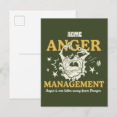LOONEY TUNES™ |TAZ™ ACME Anger Management Briefkaart (Voorkant / Achterkant)