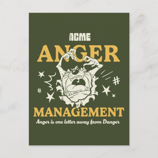 LOONEY TUNES™ |TAZ™ ACME Anger Management Briefkaart (Voorkant)