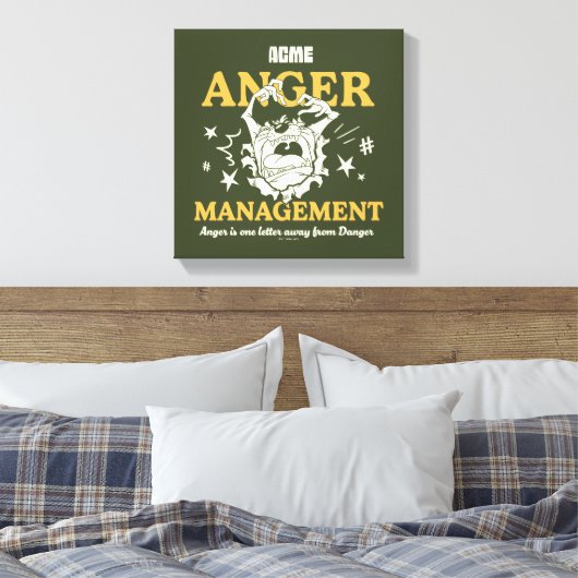 LOONEY TUNES™ |TAZ™ ACME Anger Management Canvas Afdruk (Insitu (Slaapkamer))