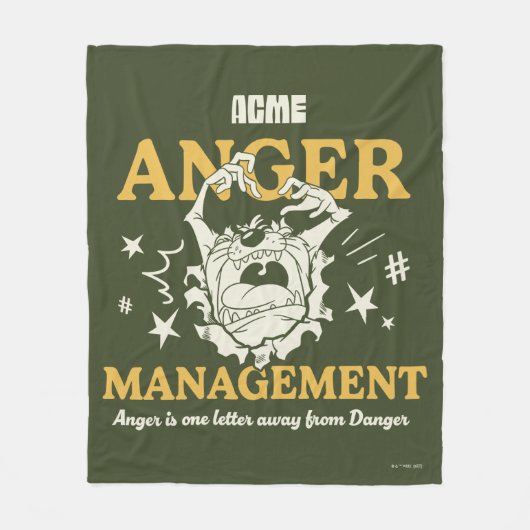 LOONEY TUNES™ |TAZ™ ACME Anger Management Fleece Deken (Voorkant)