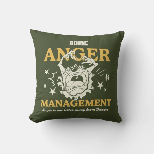 LOONEY TUNES™ |TAZ™ ACME Anger Management Kussen (Voorkant)