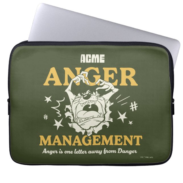 LOONEY TUNES™ |TAZ™ ACME Anger Management Laptop Sleeve (Voorkant)