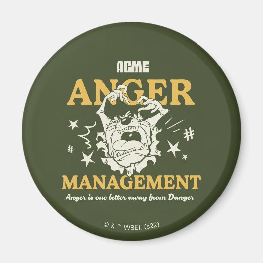 LOONEY TUNES™ |TAZ™ ACME Anger Management Magneet (Voorkant)