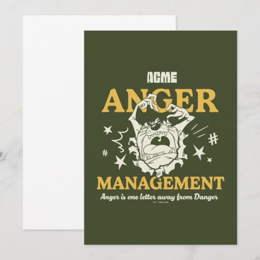 LOONEY TUNES™ |TAZ™ ACME Anger Management Notitiekaartje (Voorkant / Achterkant)
