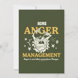 LOONEY TUNES™  TAZ™ ACME Anger Management Notitiekaartje