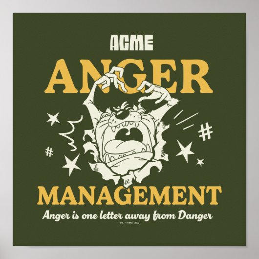 LOONEY TUNES™ |TAZ™ ACME Anger Management Poster (Voorkant)