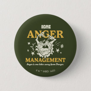 LOONEY TUNES™  TAZ™ ACME Anger Management Ronde Button 5,7 Cm