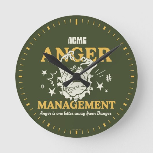 LOONEY TUNES™ |TAZ™ ACME Anger Management Ronde Klok (Voorkant)