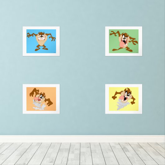 LOONEY TUNES™ TAZ™ MUURKUNST SETS (Houten vloer)