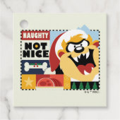 LOONEY TUNES™ TAZ™ Naughty Not Nice Bedankjes Labels (Voorkant)