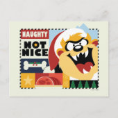 LOONEY TUNES™ TAZ™ Naughty Not Nice Feestdagenkaart (Voorkant)