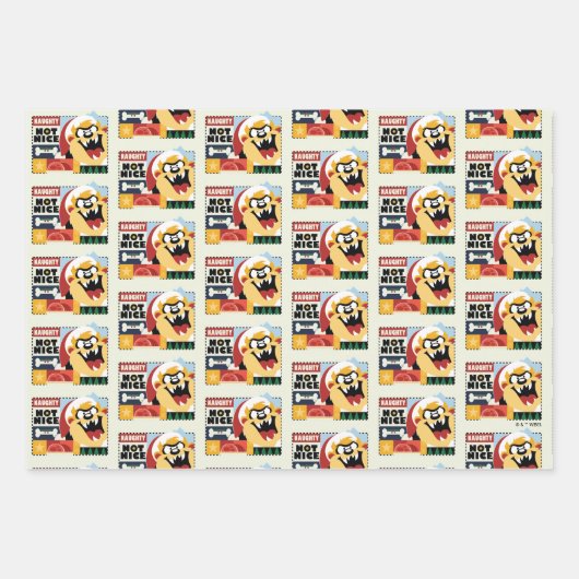 LOONEY TUNES™ TAZ™ Naughty Not Nice Inpakpapier Vel (Voorkant)