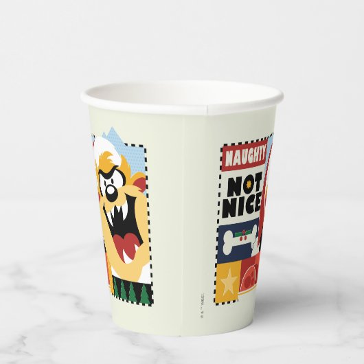 LOONEY TUNES™ TAZ™ Naughty Not Nice Papieren Bekers (Rechts)