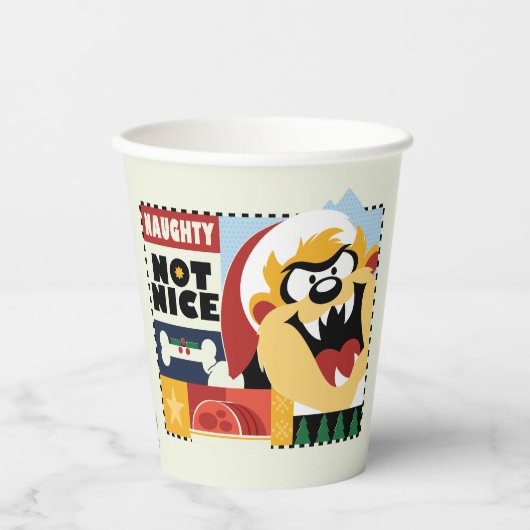 LOONEY TUNES™ TAZ™ Naughty Not Nice Papieren Bekers (Voorkant)