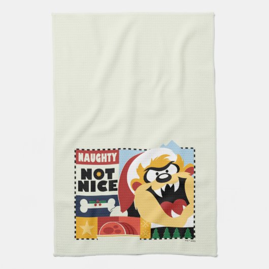 LOONEY TUNES™ TAZ™ Naughty Not Nice Theedoek (Verticaal)