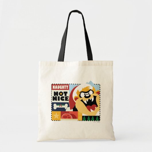 LOONEY TUNES™ TAZ™ Naughty Not Nice Tote Bag (Voorkant)