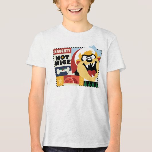 LOONEY TUNES™ TAZ™ Naughty Not Nice Tri-Blend Shirt (Voorkant)